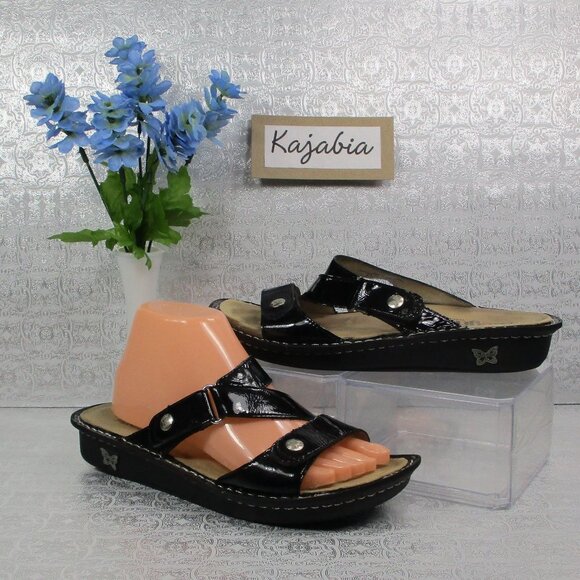 ALEGRIA Ven Black Sandals Size 38 - Picture 1 of 7